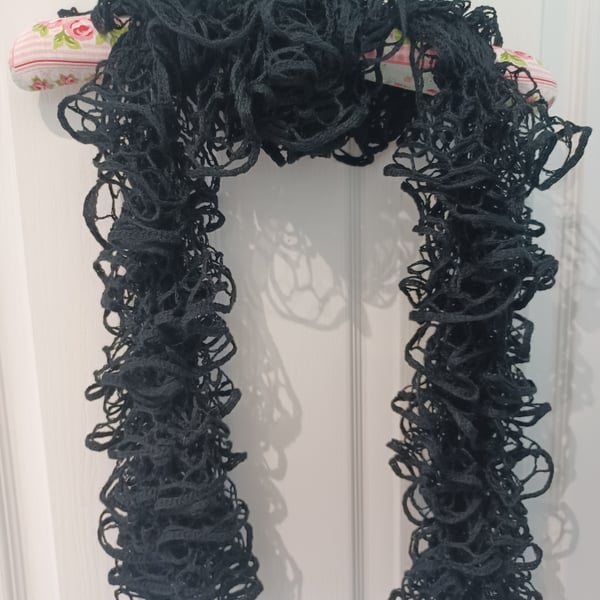 Black Lacy Effect Scarf