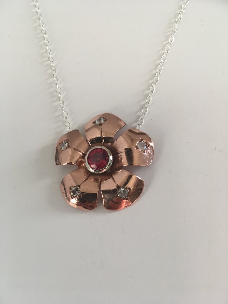 Topaz blossom pendant 