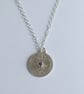 1915 Threepence pendant set with Ruby - Image 1