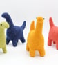 Woolly Dino - Handmade Needle Felted Dinosaur Decoration Birthday Christmas Gift
