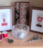Colourful Combinations Red Grey Natural Handstitched Geometric Art Picture - Image 6