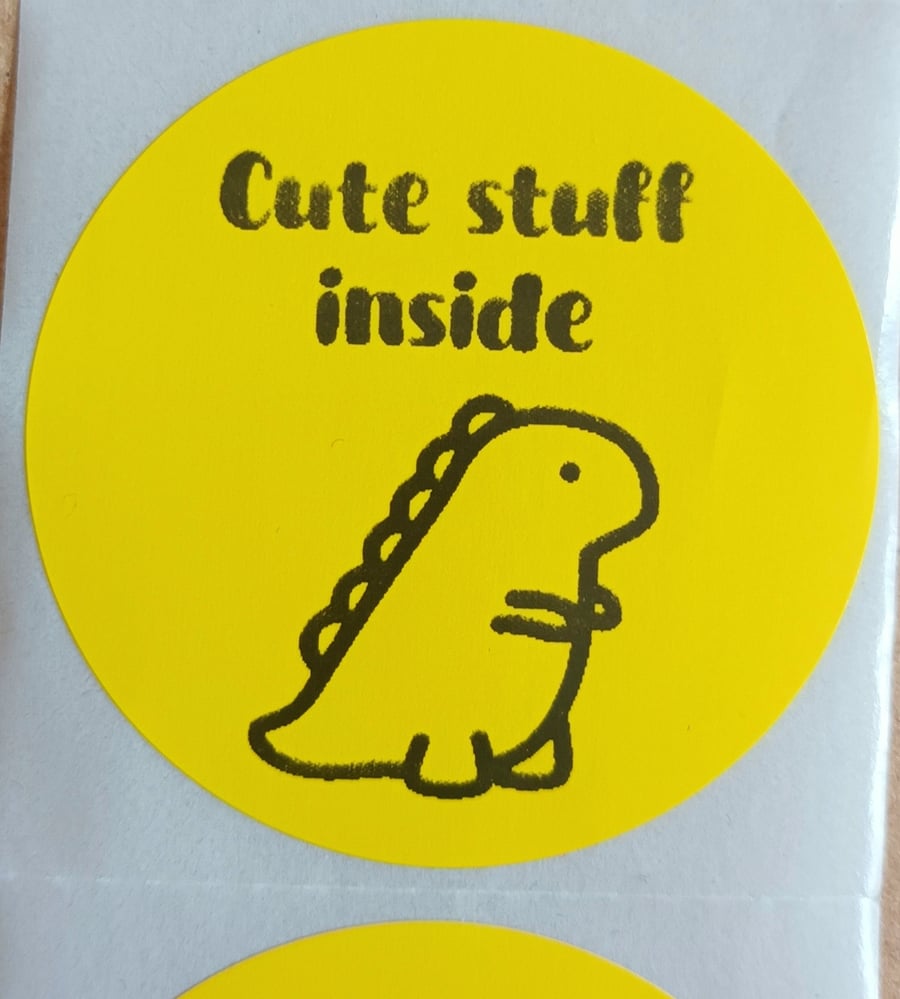 50 'Cute Stuff inside' Thermal Printed Stickers (AY)