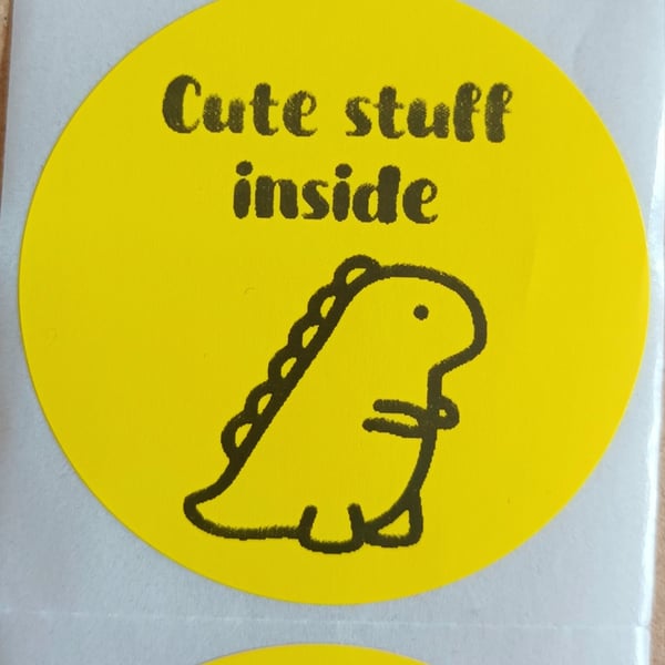 50 'Cute Stuff inside' Thermal Printed Stickers (AY)