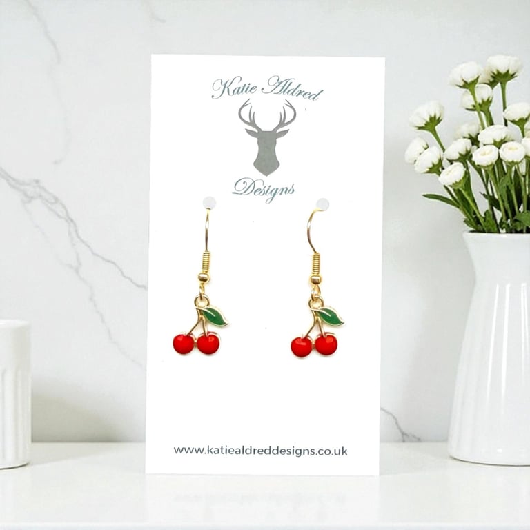 Charm Earrings - Cherries