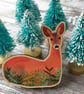 Roe Deer Wood Pin Brooch - Image 4