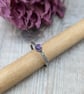 Sterling Silver Amethyst  'Twilight' Patterned Stacking Ring - JBJ9008 - Image 4