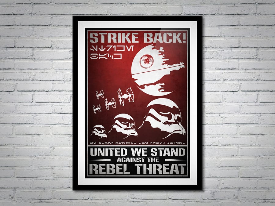 Star Wars Galactic Empire Propaganda United Movie Poster Print Wall Art Gift