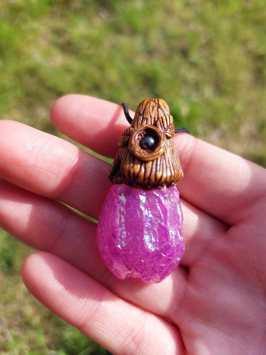 Unicorn Stone & Hematite Autumn Treasure Pendant