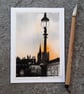 Edinburgh skyline. Blank Card. Keepsake. Letterbox Gift