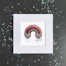 'Search For Rainbows' Mini Mounted Print