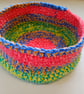Crochet Basket (Rustic Rainbow) - so practical! - Image 1