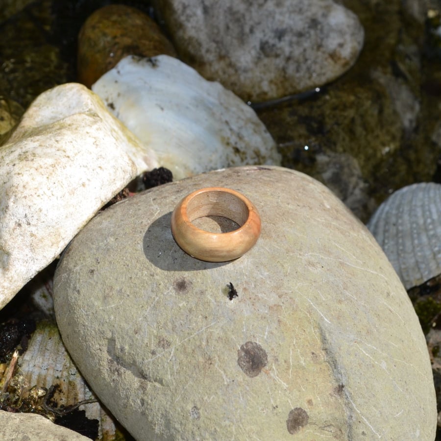 European Larch crafted finger ring.