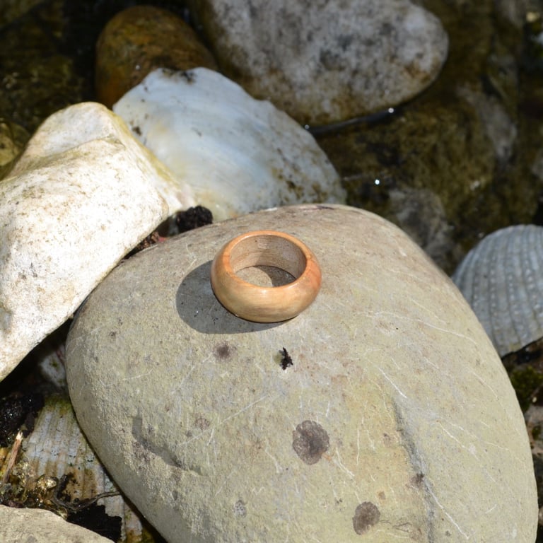 European Larch crafted finger ring.