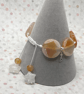 Knotted white cord bracelet with apricot agate stones - Image 4