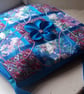 Soft fabric messenger bag with patchwork flap - Image 2