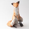 Agnes Small Paper Mache Fox Sculpture