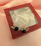 Rose Quartz & Black Lava Stone Jewellery Set - Image 4