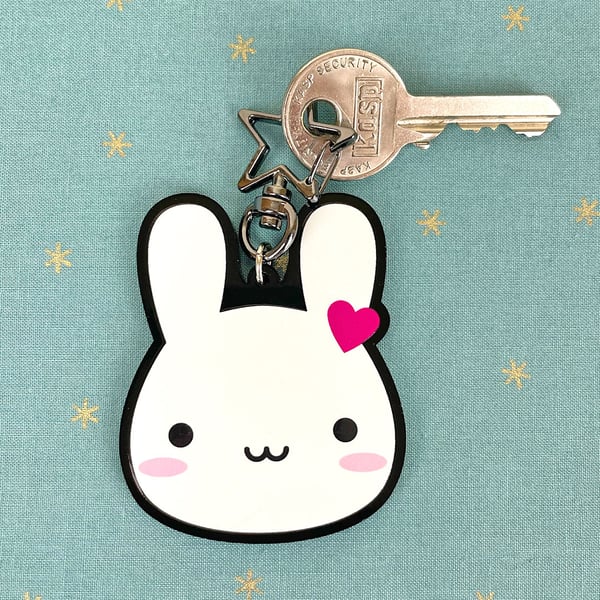 Kawaii Bunny Rabbit Keyring or Keychain