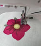 Hellebore mini hoop, handmade embroidered hanging decoration - Image 4