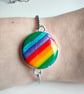 Rainbow Polymer Clay bracelet - Image 1