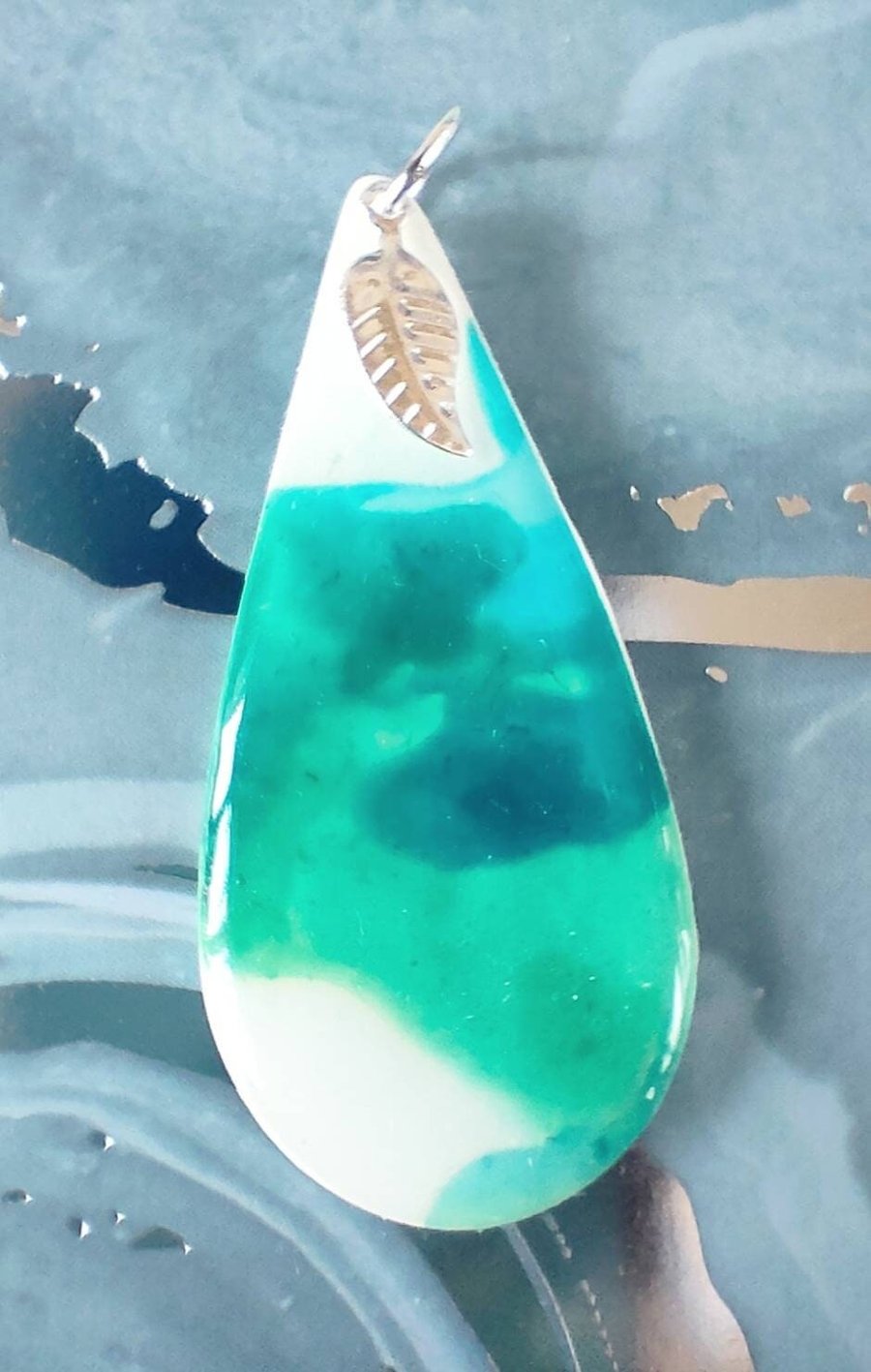 Watery Theme Teardrop Pendant