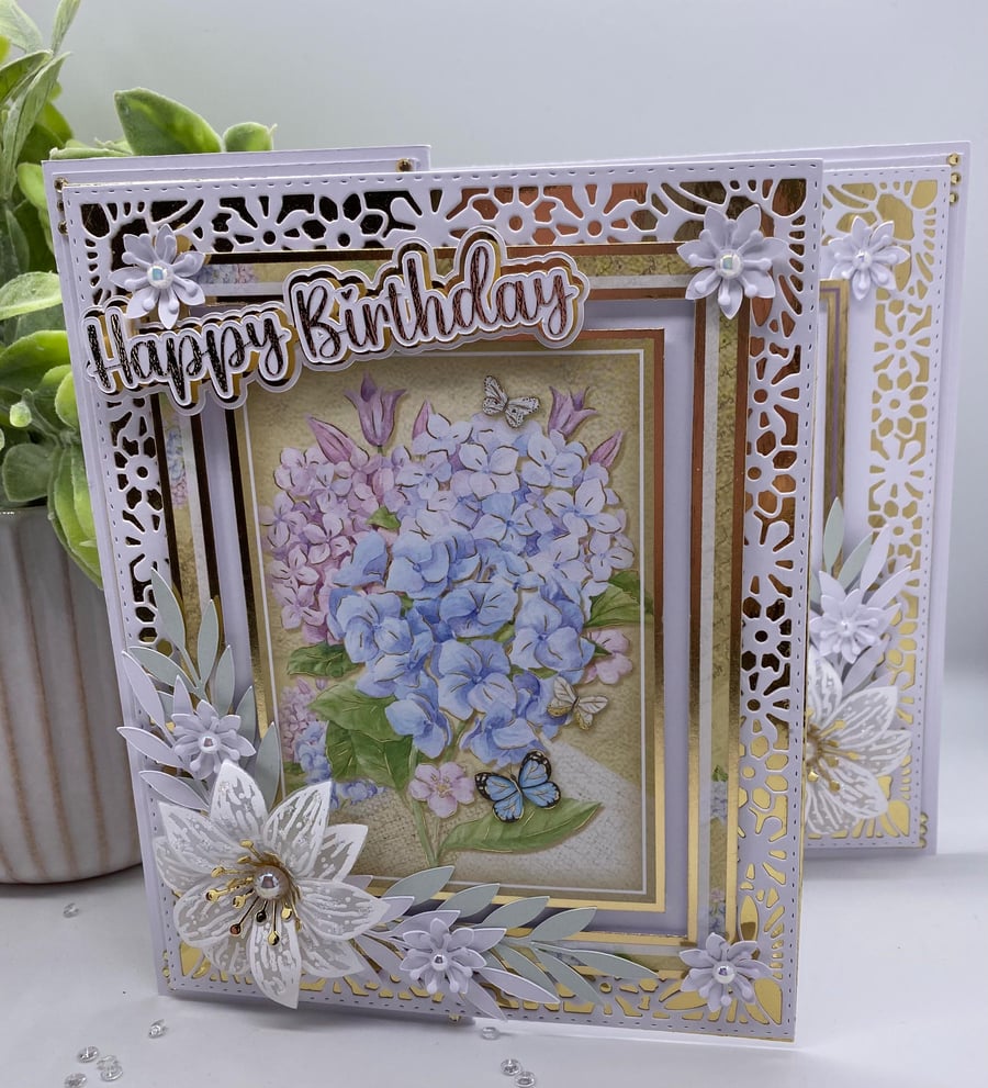 Personalised Luxury Z-Fold Birthday card