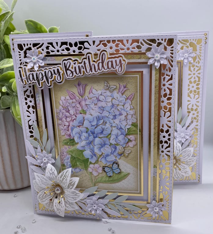 Personalised Luxury Z-Fold Birthday card