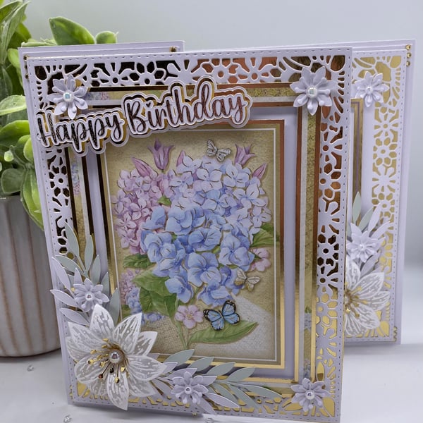 Personalised Luxury Z-Fold Birthday card