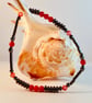 Red Bamboo Coral & Hematite Bracelet With Swarovski Crystals - Handmade In Devon - Image 3