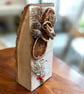 Handcrafted Red Oak Rustic Christmas Block Display. Live Edge Freestanding Decor - Image 2