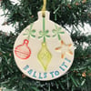 Balls to it! Ceramic Christmas decoration