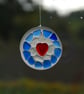 Blue beach glass sun catcher - small - Image 3
