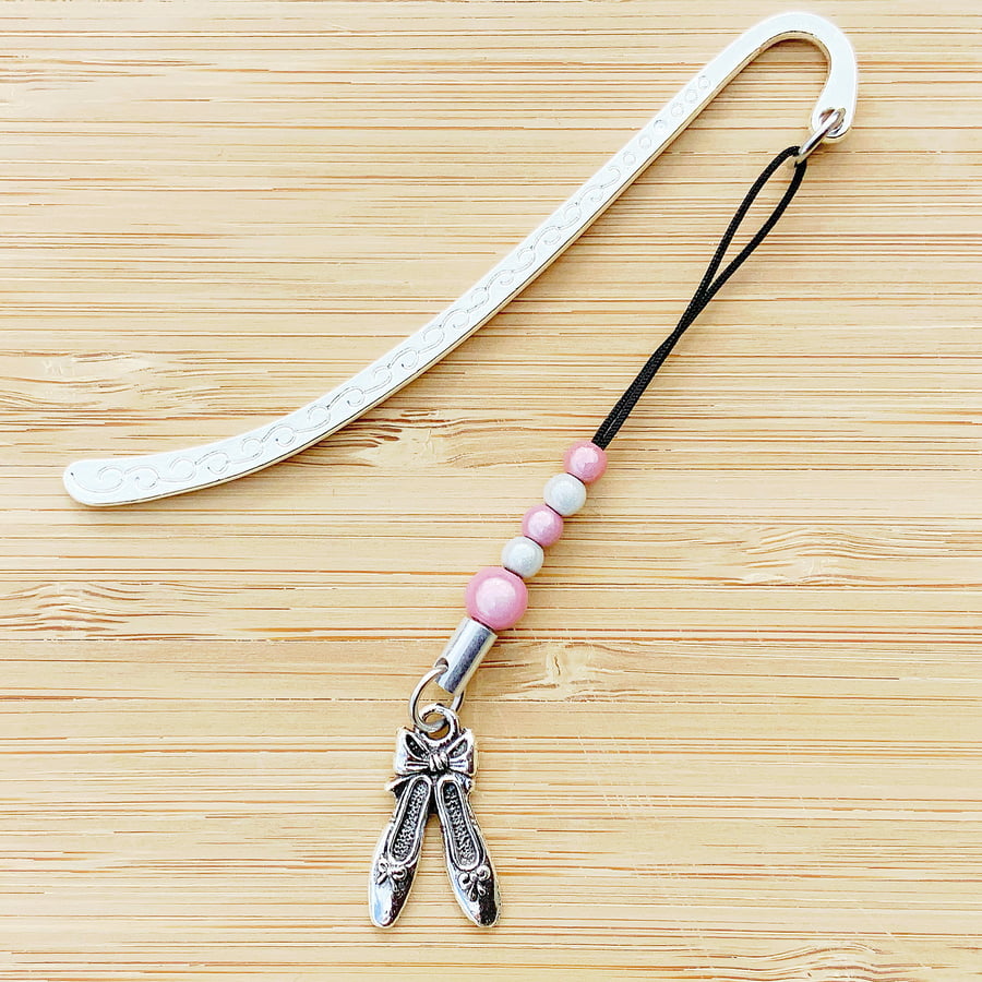 Ballet Bookmark. Ballet Shoes. Metal Bookmark.