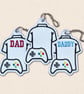 Dad Gamer Shirt Hanging Charm - Embroidered Gaming Decoration