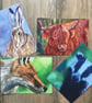 Large badger greeting card by UK artist Janet Bird - Image 2