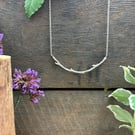 Handmade Silver Twig Necklace