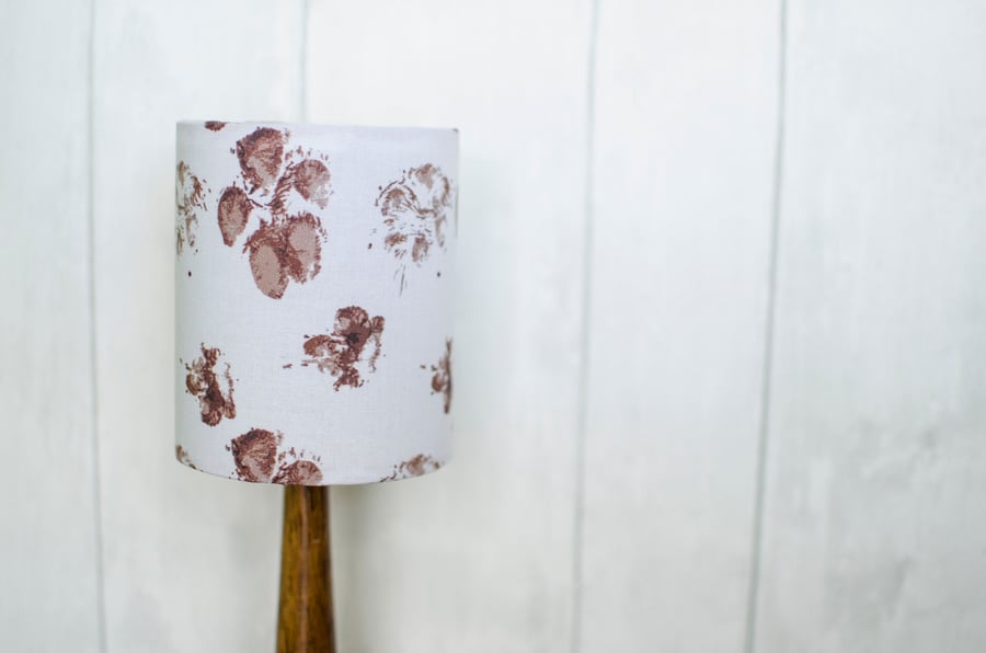 30cm Dog lampshade, Paw Print lamp shade
