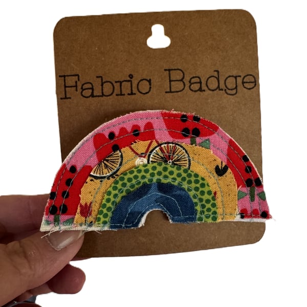 Fabric Rainbow Badge