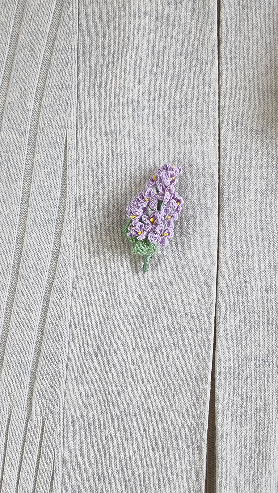 lilac brooch