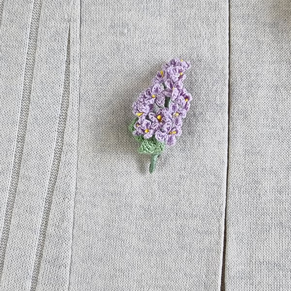 lilac brooch