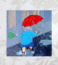Birthday card - dancing in the rain - Image 1