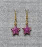 Purple Sparkly Star Earrings - Image 1