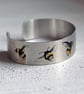 Bee cuff bracelet, jewellery bangle with bumble bees. (533)             - Image 4