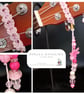 Light Pink Dingly Dangly   Ukulele Headstock Wrap