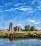 A4 Print Of St. Benet's Abbey Norfolk Broads Watercolour