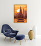 Bangkok retro travel poster, Bangkok print, Thailand travel poster - Image 5