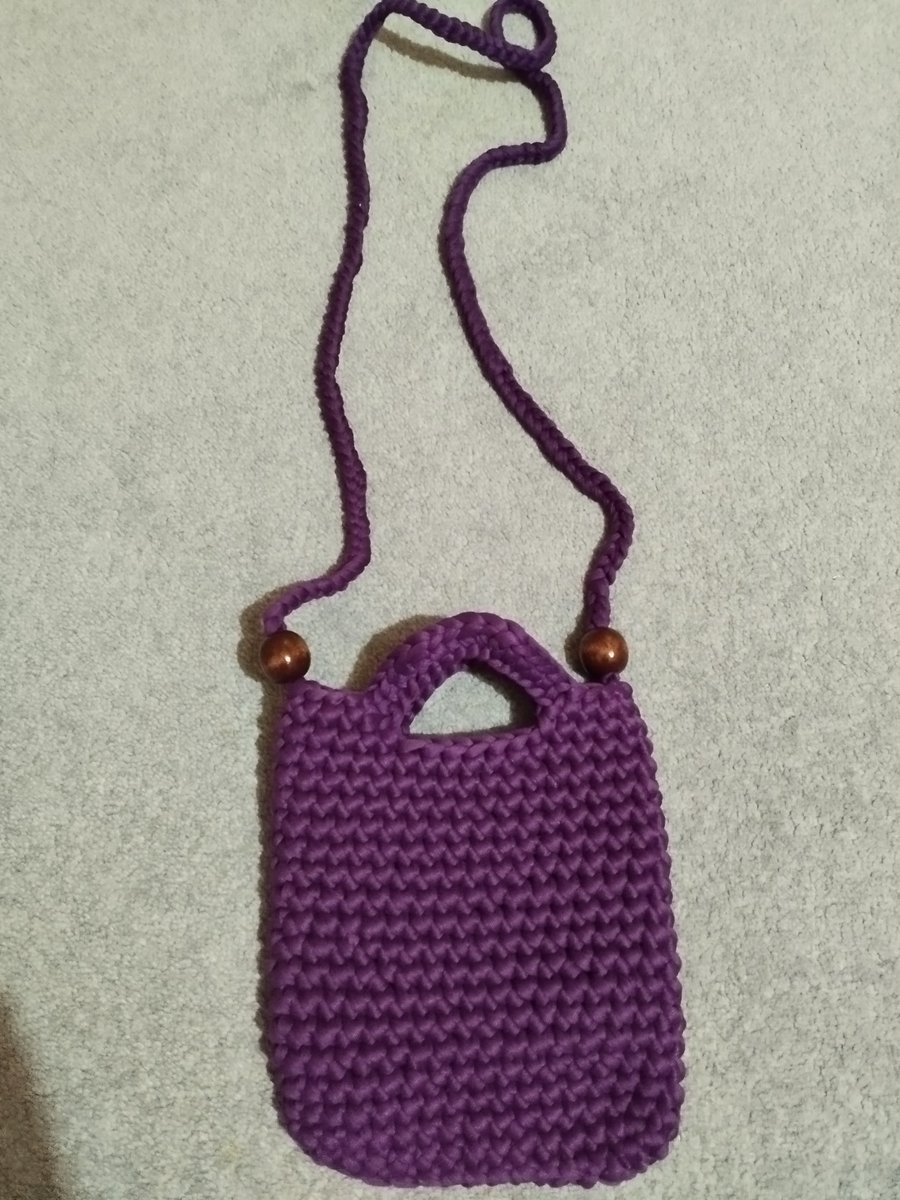 Crochet handmade myself cross shoulder bag 