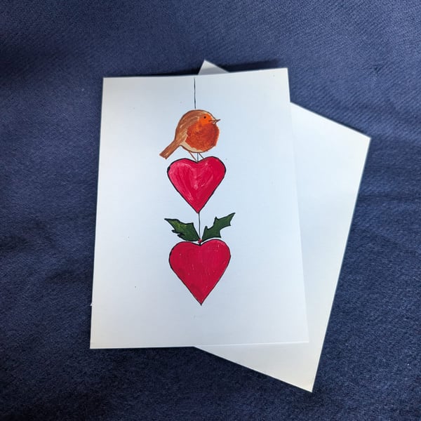 Hand Painted Arcylic Card 