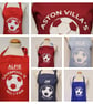 Personalised Football Apron no.1 fan (9-12 yrs) - Made in England.  - Image 1