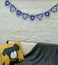 Bunting, forget-me-not crochet bunting  - Image 6